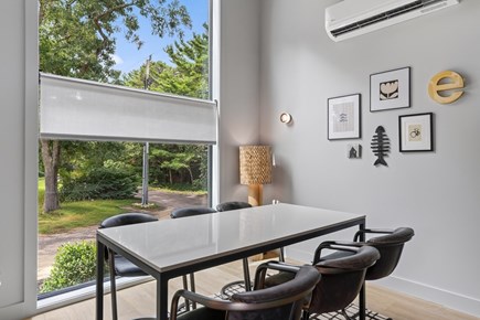 Oak Bluffs Martha's Vineyard vacation rental - Light filled dining area with blinds for both windows.