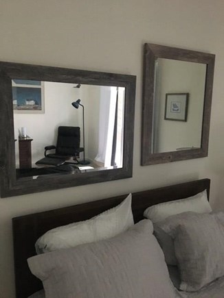 Oak Bluffs, Lagoon Estates Martha's Vineyard vacation rental - 2nd floor queen ensuite with TV, deck off bedroom
