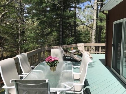 Oak Bluffs, Lagoon Estates Martha's Vineyard vacation rental - Beautifully inviting deck wraps around to side.