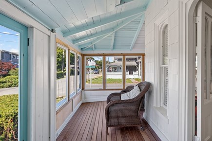 Oak Bluffs Martha's Vineyard vacation rental - Screened in porch looking over Waban Park