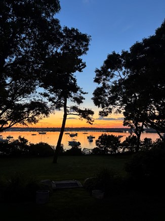 Oak Bluffs Martha's Vineyard vacation rental - Sunset over the lagoon from porch