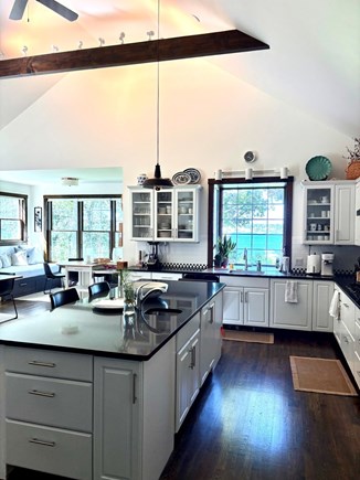 Oak Bluffs Martha's Vineyard vacation rental - Kirchen with oversized island. Water views