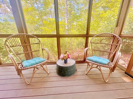 West Tisbury Martha's Vineyard vacation rental - Screened in porch Sliding door entrance