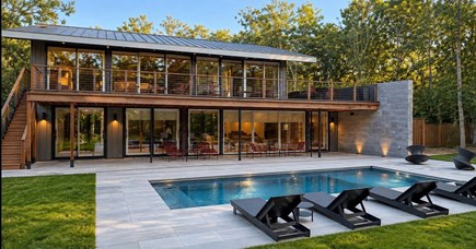 WEST TISBURY Martha's Vineyard vacation rental - From yard looking at house and pool