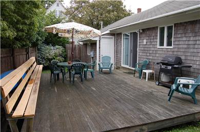 Edgartown Martha's Vineyard vacation rental - Large deck with full patio set and barbeque grill
