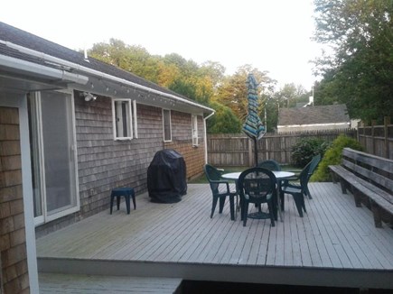Edgartown Martha's Vineyard vacation rental - Large deck with full patio set and barbeque grill