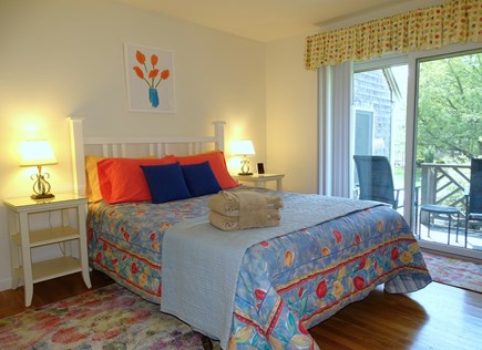Katama-Edgartown, South Beach Martha's Vineyard vacation rental - First floor Coral queen-sized bedroom, balcony to deck