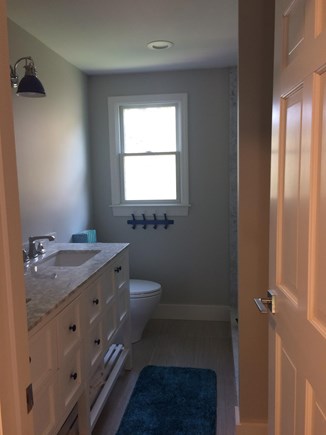 Katama-Edgartown, Edgartown/Katama area located  Martha's Vineyard vacation rental - Upstairs Bathroom with double marble vanity