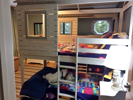 Katama-Edgartown, Edgartown/Katama area located  Martha's Vineyard vacation rental - Two sets of bunk beds with magical forts on the top bunk