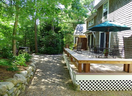 Edgartown Martha's Vineyard vacation rental - Large deck with new outdoor shower, grill area