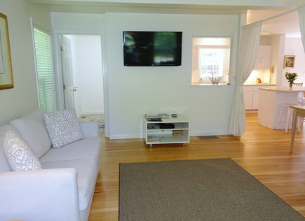 Edgartown Martha's Vineyard vacation rental - Room off kitchen with television and sleeper sofa, half bath