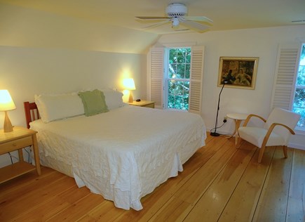 Edgartown Martha's Vineyard vacation rental - King sized bedroom upstairs with own bathroom