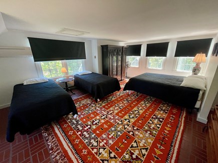 Katama-Edgartown, Katama - Edgartown Martha's Vineyard vacation rental - Upstairs open lofted bedroom with Queen Bed and two Twin Beds