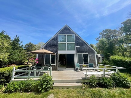 Katama-Edgartown, Katama - Edgartown Martha's Vineyard vacation rental - Deck view - fire pit and charcoal grill included in the yard