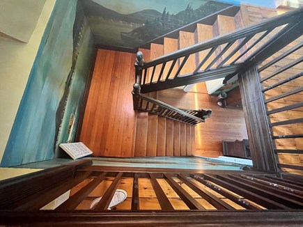 Oak Bluffs Martha's Vineyard vacation rental - Top down view of the staircase from 3rd floor