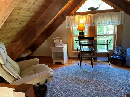West Tisbury, MA Martha's Vineyard vacation rental - Loft reading room with two recliners and desk for workspace.