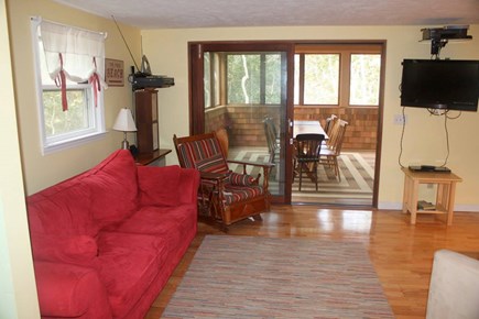 Chappaquiddick, Edgartown Martha's Vineyard vacation rental - Living room & screen porch