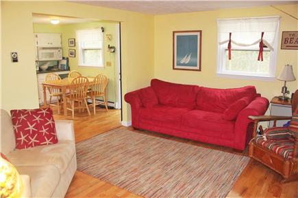 Chappaquiddick, Edgartown Martha's Vineyard vacation rental - Living room; kitchen tables expands to seat 8