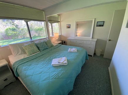 Chilmark Martha's Vineyard vacation rental - Bedroom #2 has a King bed and view to the yard.
