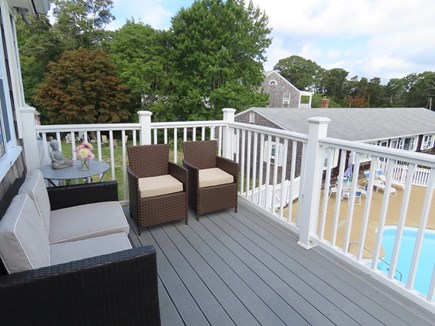 Vineyard Haven Martha's Vineyard vacation rental - Deck over looking the pool.