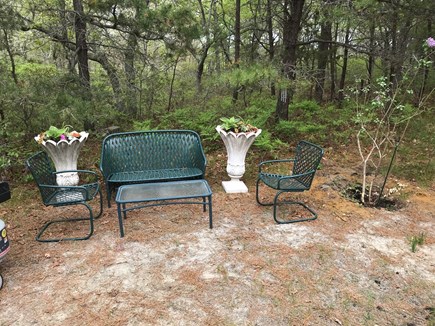 Edgartown Martha's Vineyard vacation rental - Private Backyard Seating Area off of deck