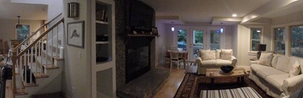 West Tisbury, Lambert's Cove Martha's Vineyard vacation rental - Light, spacious living room with tree canopy views.