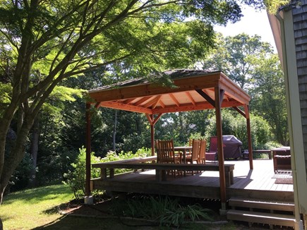 Edgartown Martha's Vineyard vacation rental - Spacious deck, part sun, part shade, full-size Weber gas grill