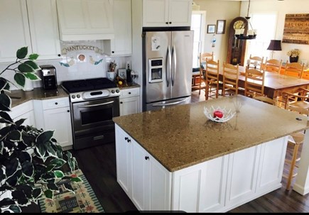 Tom Nevers Nantucket vacation rental - Gourmet kitchen; large farmhouse dining table.
