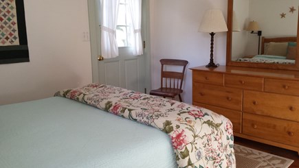 Nantucket town Nantucket vacation rental - First Floor Queen Bedroom Showing Door to Outside Shower.