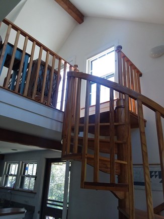 Madaket / Nantucket Nantucket vacation rental - Oak Spiral Staircase to Upstairs