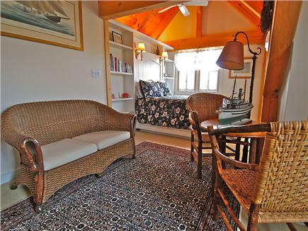 Siasconset Nantucket vacation rental - North bedroom with a queen sized bed, sleeping loft, high ceiling