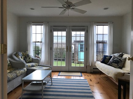 Madaket, Nantucket Nantucket vacation rental - Sunroom w/full futon opens to back yard and shower.