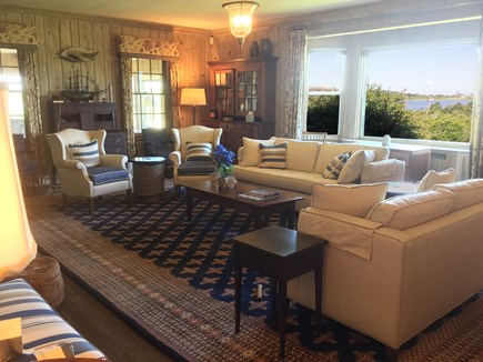 Polpis, Nantucket Nantucket vacation rental - Formal living room with view overlooking West Polpis Harbor