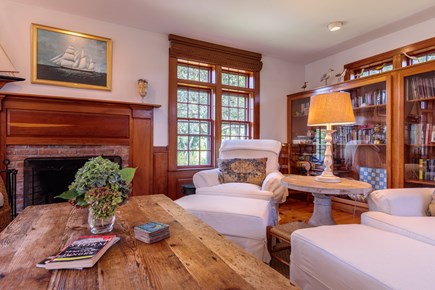 Quidnet Nantucket vacation rental - Living Room with fireplace