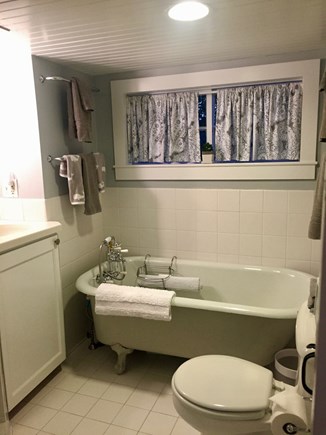 Siasconset Nantucket vacation rental - First Floor full bath with claw foot tub and separate shower