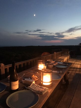 Madequecham, Nantucket Nantucket vacation rental - Dinner under the sun and stars