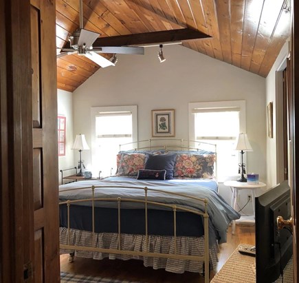 Tom Nevers East Nantucket vacation rental - Master bedroom with queen bed and cathedral ceilings