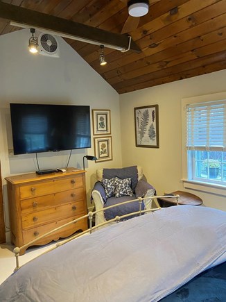 Tom Nevers East Nantucket vacation rental - Master bedroom with queen bed, ceiling fan and flat-screen TV