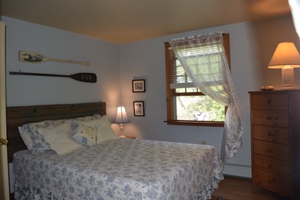 Mid-island Nantucket vacation rental - Guest bedroom with memory foam queen mattress.