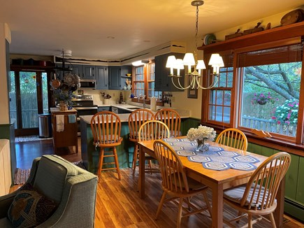 Mid-island Nantucket vacation rental - Kitchen/dining area…..kitchen has sliders onto wraparound deck