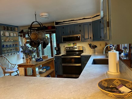 Mid-island Nantucket vacation rental - Kitchen - newly renovated quartz countertops, sink & appliances