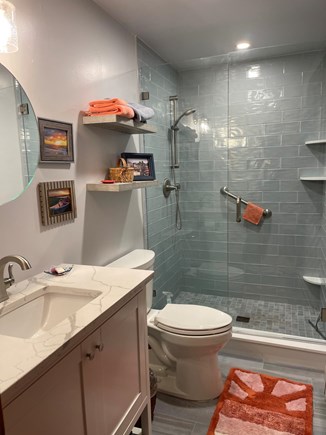 Mid-island Nantucket vacation rental - Newly remodeled master bath.