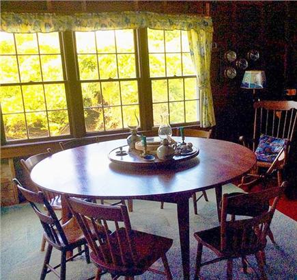 Dionis, Cliff Beach Nantucket vacation rental - Dining room table with lazy susan,