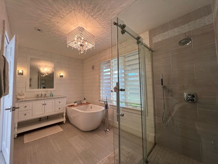 Tom Nevers, Nantucket Nantucket vacation rental - Master Bathroom with soaking tub and large glass shower
