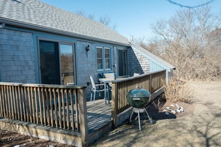 Madaket Nantucket vacation rental - Back deck with outdoor shower and grill