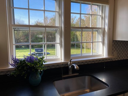 Nantucket Town  Nantucket vacation rental - Soapstone counters and a view of the large yard