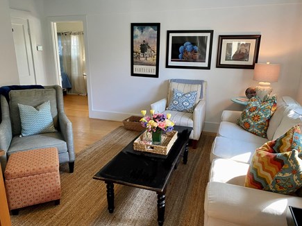 Nantucket Town, Orange Street Nantucket vacation rental - Living room and sunroom in distance