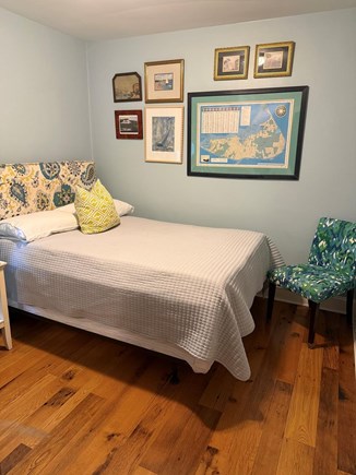 Nantucket Town, Orange Street Nantucket vacation rental - Third bedroom with full bed, flat screen TV and storage space