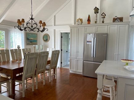 Madequecham Nantucket vacation rental - Stainless appliances,quartz counters, Farm table 8, eat-in island