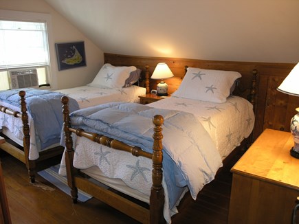 Nantucket town Nantucket vacation rental - Back twin bedroom with door to small shared balcony